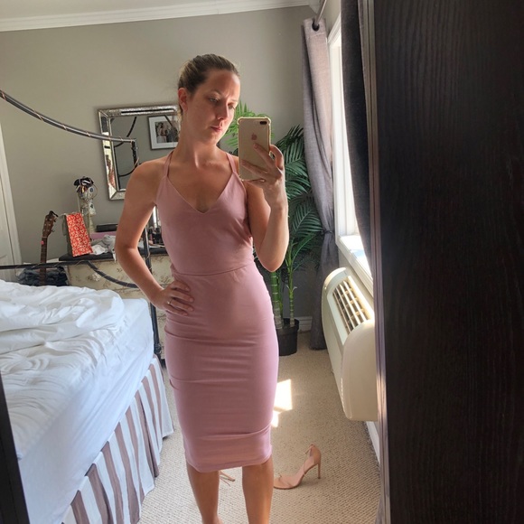 by the way Reigh Strappy Midi Dress in Mauve - Picture 3 of 4
